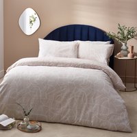 Dunes Abstract Cotton Rich Reversible Duvet Cover Set Shell, Shell / Super King