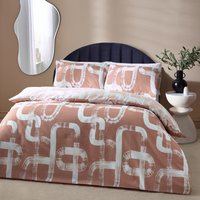 Tuba Abstract Cotton Rich Reversible Duvet Cover Set Plaster, Plaster / Double