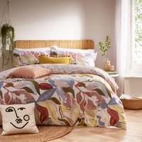 Amarosa Abstract Reversible Duvet Cover Set Plaster, Plaster / Double
