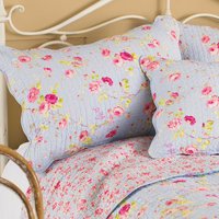 Honey Pot Lane Floral Pillow Sham Blue