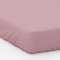 200 Thread Count Cotton Percale Fitted Bed Sheet Blush, Blush / Single / Standard Fit (30cm / 12")