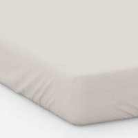 200 Thread Count Cotton Percale Fitted Bed Sheet Ivory, Ivory / King / Standard Fit (30cm / 12")