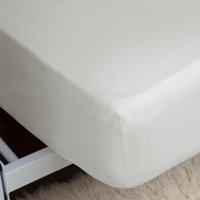400 Thread Count Egyptian 100% Cotton Fitted Bed Sheet Ivory, Ivory / Super King / Deep Fit (38cm / 15")