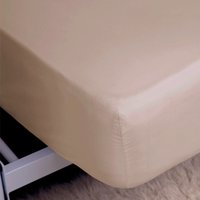 400 Thread Count Egyptian 100% Cotton Fitted Bed Sheet Oyster, Oyster / King / Deep Fit (38cm / 15")