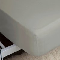 400 Thread Count Egyptian 100% Cotton Fitted Bed Sheet Platinum, Platinum / King / Deep Fit (38cm / 15")
