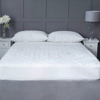Antibacterial Mattress Protector White, White / Single / Waterproof