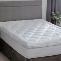 Luxury Hotel Quality Mattress Topper White, White / Single
