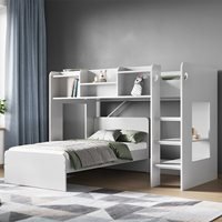 Kids Wizard L Shaped Bunk Bed in White