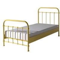 Vipack New York Metal Kids Single Bed in Yellow