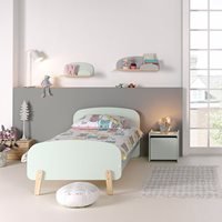Vipack Kiddy Single Kids Bed in Mint Green