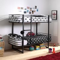 Vipack Oscar Metal Bunk Bed - Black