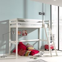 Vipack Pino High Sleeper with Slanted Ladder - White