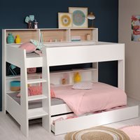 Parisot Tam Tam Kids Bunk Bed in White & Brooklyn Oak