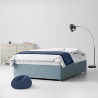 Double - Divan Bed - With Storage - Duck Egg Blue - Fabric - 4ft6
