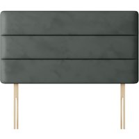 Cornell - Small Double - Lined Headboard - Dark Grey - Velvet - 4ft