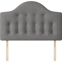 Victor - Double - Buttoned Headboard - Dark Grey - Fabric - 4ft6