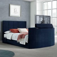 Thornberry - Super King Size - Electric TV Bed - Blue - Velvet - 6ft
