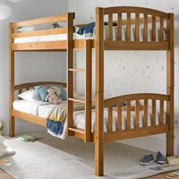 American - Single - Kids Solid Pine Wooden Bunk Bed Frame - 3ft