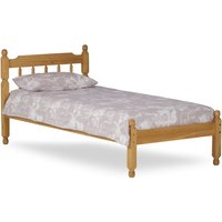 Colonial - Double - Waxed Pine- Wooden - Low Foot-End Bed - 4ft6