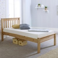 Chester - Small Double - Waxed Pine - Wooden -Low Foot-End Bed - 4ft