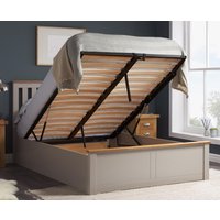 Phoenix - Small Double - Ottoman Storage Bed - Light Grey - Wooden - 4ft