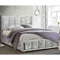 Hannover - King Size - Light Grey - Velvet - 5ft