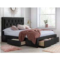 Woodbury - Super King Size - 4 Drawer Storage Bed - Black - Velvet - 6ft