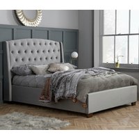 Balmoral - Super King Size - Winged Bed - Grey - Velvet - 6ft