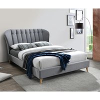 Elm - King Size - Grey - Velvet - 5ft