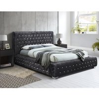 Grande - King Size - Black - Crushed Velvet - 5ft