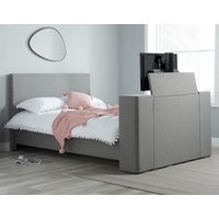 Plaza - Double - Electric Media TV Bed - Grey - Fabric - 4ft6