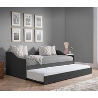 Elba - Single - Day Bed - Guest Bed Trundle - Dark Grey - Wooden - 3ft