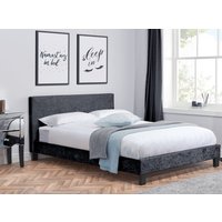 Berlin - Double -Black - Crushed Velvet - Low Foot-End - 4ft6