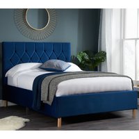 Loxley - Double -Blue - Velvet - 4ft6