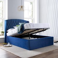 Warwick - Double - Ottoman Bed - Blue - Velvet - 4ft6
