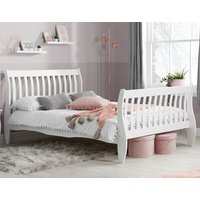 Belford - Single - Sleigh Bed - White - Wood - 3ft