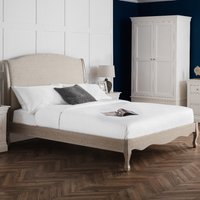 Camille - Double -Oatmeal Cream - Fabric and Wood - 4ft6