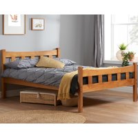 Miami - Antique Solid Pine Wooden Bed Frame - 4ft Small Double