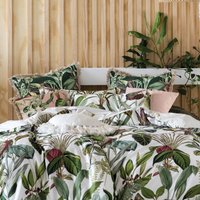 Wonderplant Exotic Botanical Pillowcase White/Green