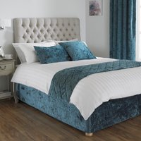 Verona Crushed Velvet Bed Runner Teal