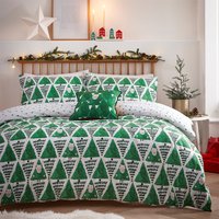 Hide + Seek Santa Christmas Duvet Cover Set Green, Green / Toddler/Junior