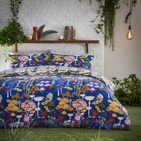 Amanita Mushroom Duvet Cover Set Cobalt, Cobalt / Single