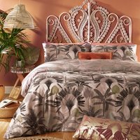Malaysian Palm Duvet Cover Set Blush, Blush / Double