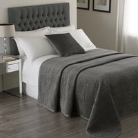 Brooklands Bedspread Graphite, Graphite / 265 x 265cm