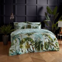Forsteriana Palms 100% Cotton Duvet Cover Set Sky Blue, Sky Blue / King