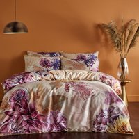 Saffa Floral 100% Cotton Duvet Cover Set Orange/Peony, Orange/Peony / King