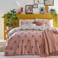 Theia Abstract Eye Duvet Cover Set Blush, Blush / Super King