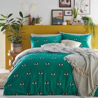Theia Abstract Eye Duvet Cover Set Jade, Jade / King