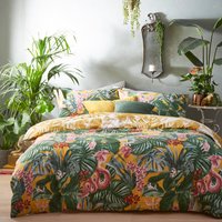 Medinilla Tropical Duvet Cover Set Mustard, Mustard / Double
