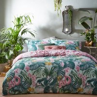 Medinilla Tropical Duvet Cover Set Mint/Lilac, Mint/Lilac / Super King